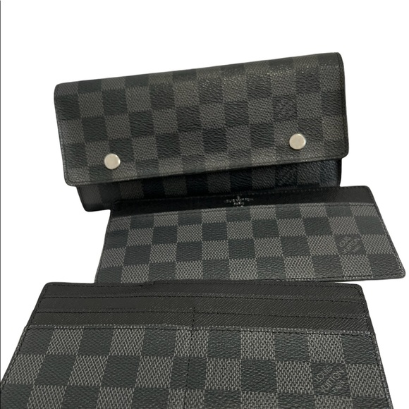 Louis Vuitton Damier Long GM Graphite Double snap Portefeuille wallet - Picture 4 of 8